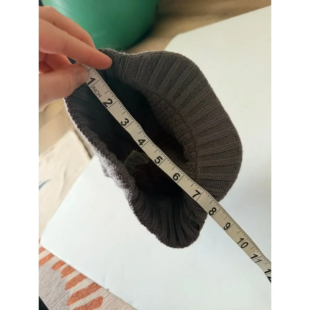 The North Face GTO Knit Buster Beanie Visor Hat - Gray - Picture 8 of 8